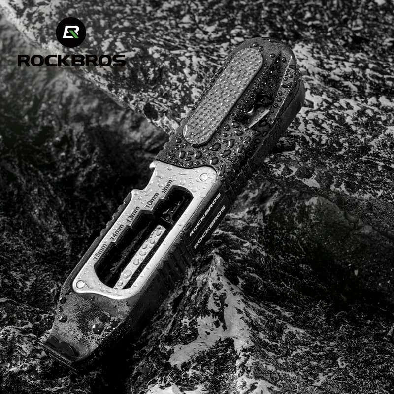 ROCKBROS Bicycle Wrench Set High Strength Multifunctional Portable Bicycle Tire Levers Ratchet Wrench Kit Bike Tire Prying Rod - 5