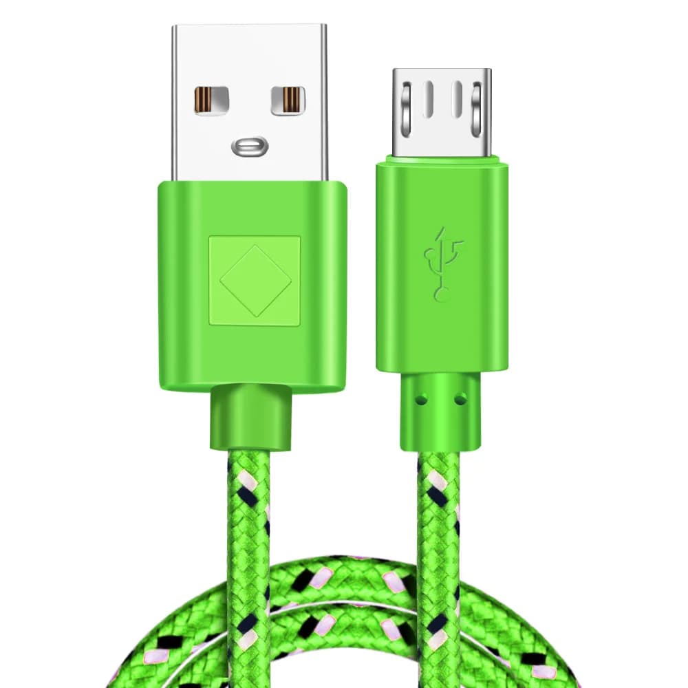 كابل Vumpach من النايلون المضفر Micro USB بطول 1 متر/2 متر/3 أمتار كابل شحن USB لمزامنة البيانات لهواتف Samsung وHTC وLG وHuawei وXiaomi وأندرويد - 3