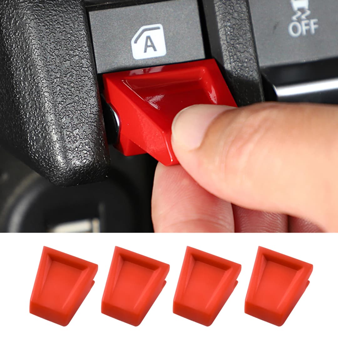 غطاء زخرفي ممتد لزر مفتاح رفع نافذة السيارة من مادة ABS ملصقات لإكسسوارات داخلية لسيارة سوزوكي جيمني 2019-2022 - 4