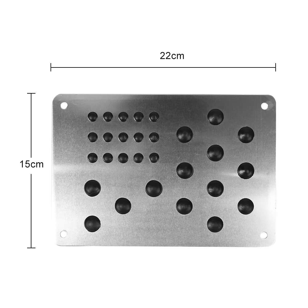 Car Floor Mat Universal Auto Alloy Plate Silver Non-slip Carpet Patch Foot Heel Scuff Plate Anti-skid Pad - 4