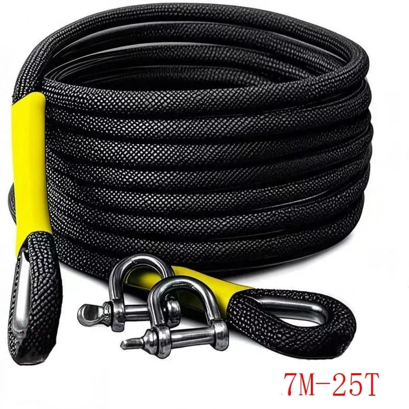 حبل سحب سيارات لمركبات الطرق الوعرة، قادر على سحب 5-25 طن، حبل إنقاذ موثوق ومقاوم للاهتراء - 5