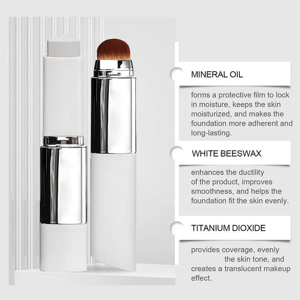 2-in-1 Color-Changing Foundation Stick Liquid Lightweight Moisturizing Brightening Foundation Color Changing For All Skin Types - 5