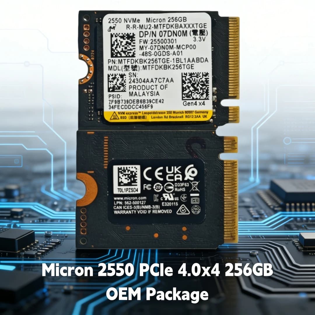 قرص صلب كروشيال P310 بسعة 1 تيرا بايت و 2 تيرا بايت ومايكرون 2450/2550 بسعة 256 جيجا بايت M.2 2230 NVMe PCIe 4.0x4 متوافق مع ستيم ديك وآسوس ROG آلي وMSI كلاو - 3