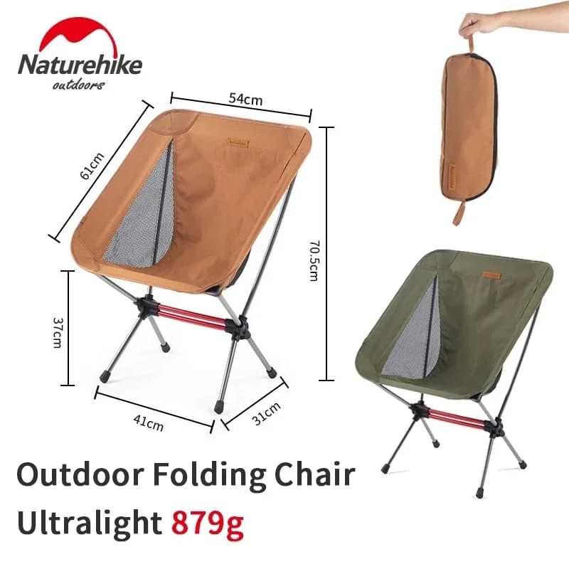 Naturehike-Outdoor Folding Camping Chairs, Aluminum Alloy Moon Chair, Leisure Beach, Camping, Fishing, yl08, 09, 10, L01 02 - 4