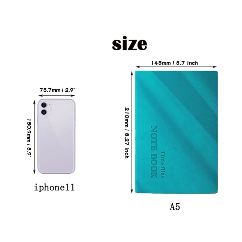 دفتر شبكي مقاس A5، سجل اجتماعات مكتب المدرسة والمجلات 80GSM/264 صفحة دفتر ملاحظات ورقي متقلب جدول أعمال 2025/26 - 5