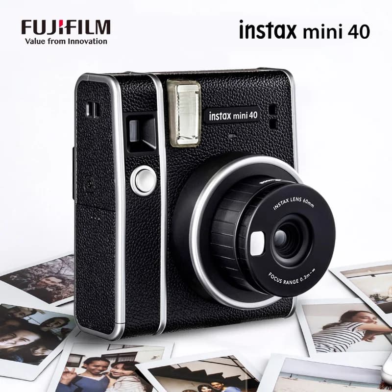 كاميرا Fujifilm Instax Mini 40، مجموعة صور فورية أصلية، أفلام كاميرا، مجموعة هدايا عيد ميلاد - 2