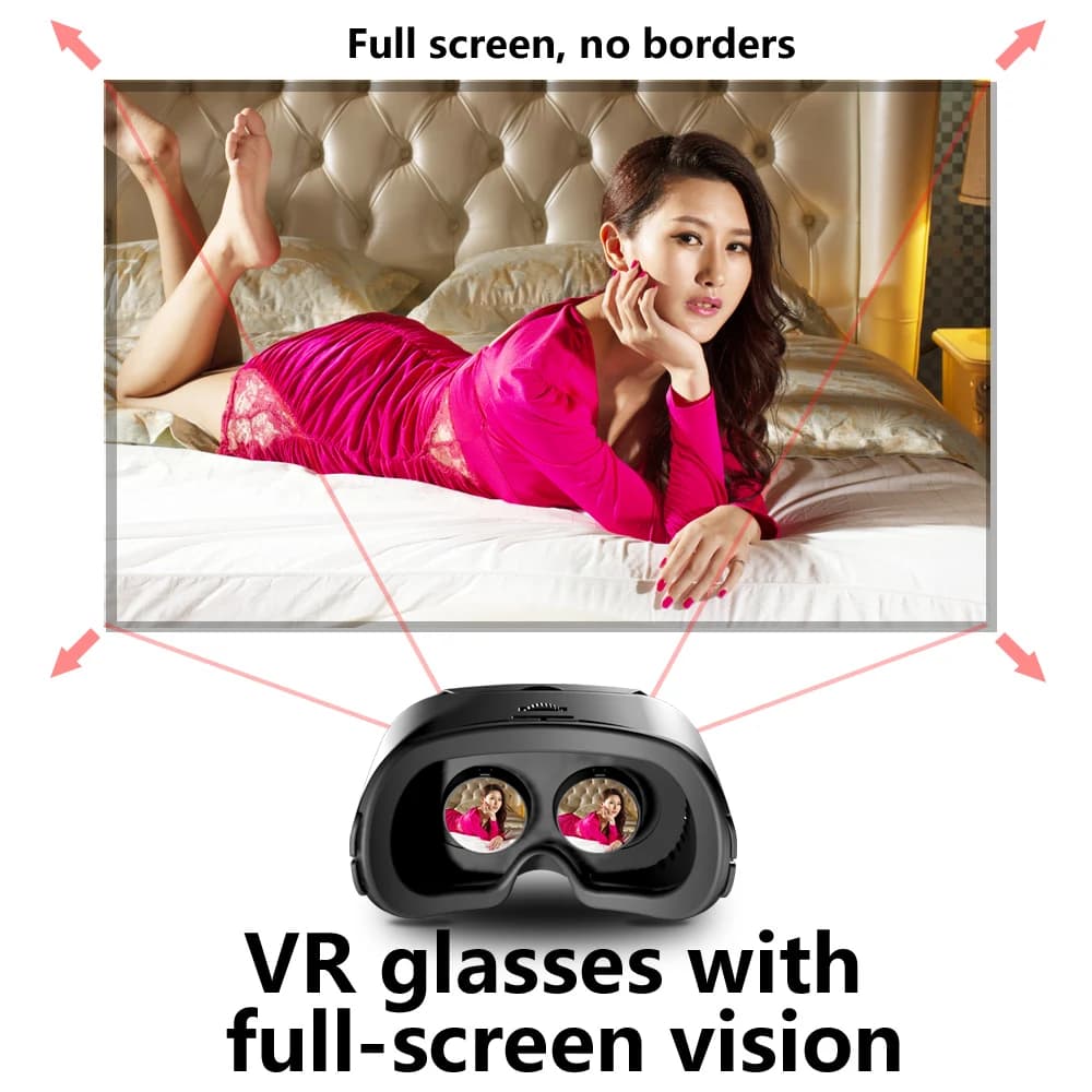 3D Virtual Reality VR Glasses For iPhone Android Smartphone Cell Mobile Phone Helmet Headset Wirth Real Lenses Goggles Devices - 6