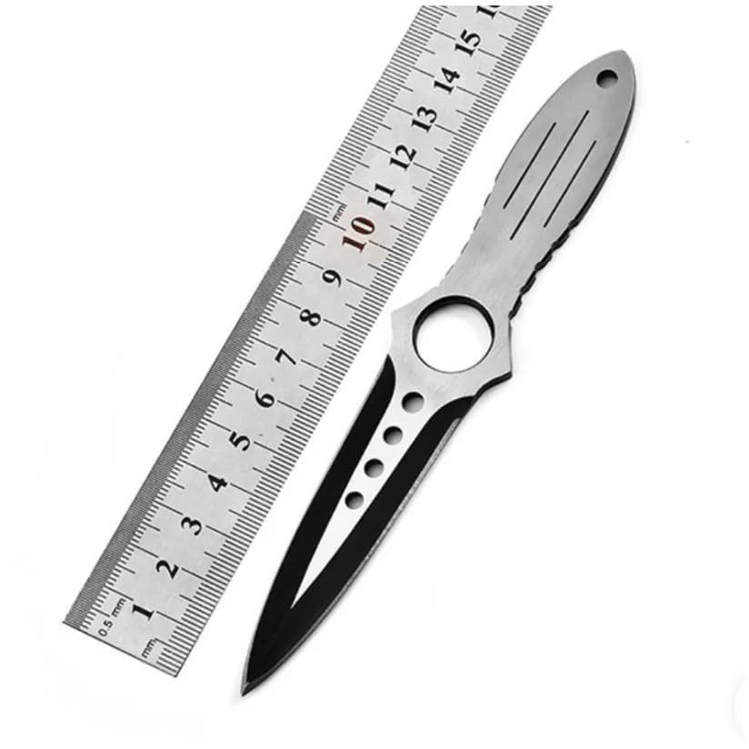 Tactical Training Fixed Blade Knife, Survival Diving Leg Knife with Sheath, Outdoor Camping Hunting Tool for Wilderness - 6