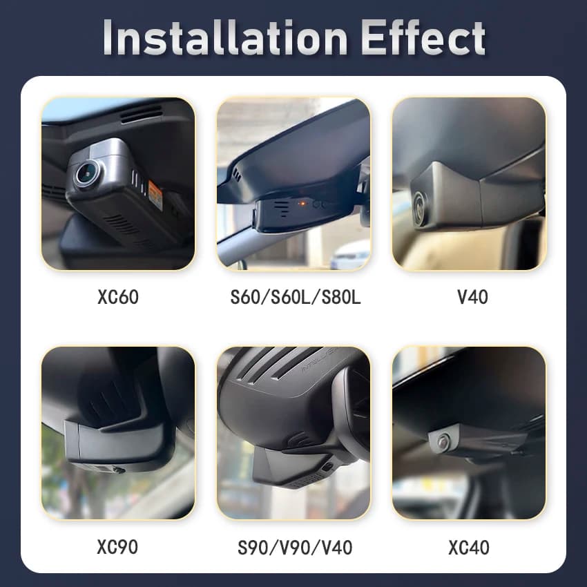 HD 4K 2160P داش كاميرا سيارة DVR مسجل فيديو ل فولفو XC40 XC60 XC70 XC90 V40 V60 V90 S60 S90 S80 S80L C40 ل بولستار 2 - 3