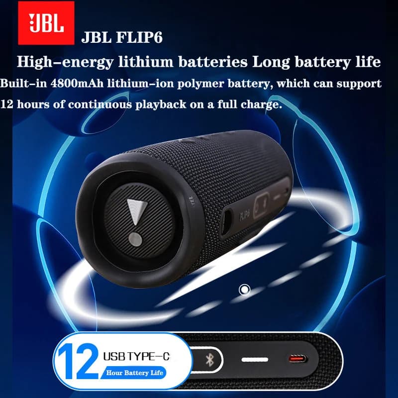 JBL FLIP 6 Official Authentic Portable Wireless Bluetooth Speaker Music Kaleidoscope 6th Generation for Outdoor Music Party - 2