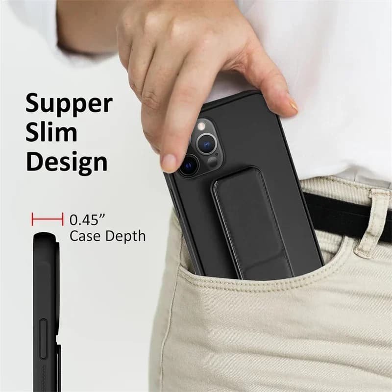 Magnetic Kickstand Hand Strap Case for IPhone 16 15 14 13 12 11 Pro Max Plus 16Pro 15Pro IPhone16 ProMax Stand Cover Accessories - 5