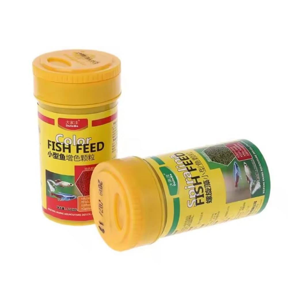100 مل من حبيبات طعام الأسماك الاستوائية سبيرولينا، غذاء مغذي لأسماك الحوض، يعزز اللون، إمدادات تغذية - 2