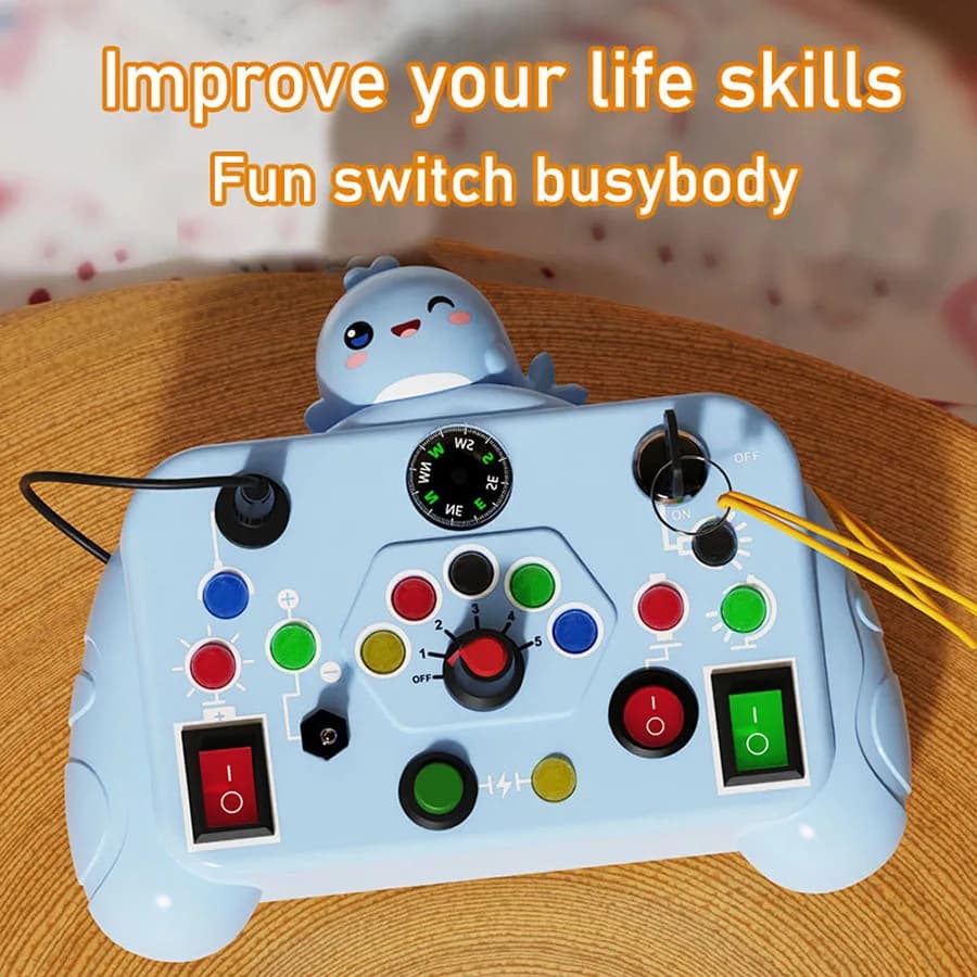 1 لعبة تعليمية آلة مشغول لتعليم الأطفال المبكر آلة ألعاب حيوانات كرتونية تنوير الذكاء الإدراكي - 3