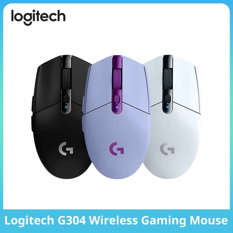 فأرة ألعاب لاسلكية Logitech G304، وزن 99g، دقة 12000DPI، 6 أزرار قابلة للبرمجة، مناسبة للألعاب والاستخدام المكتبي