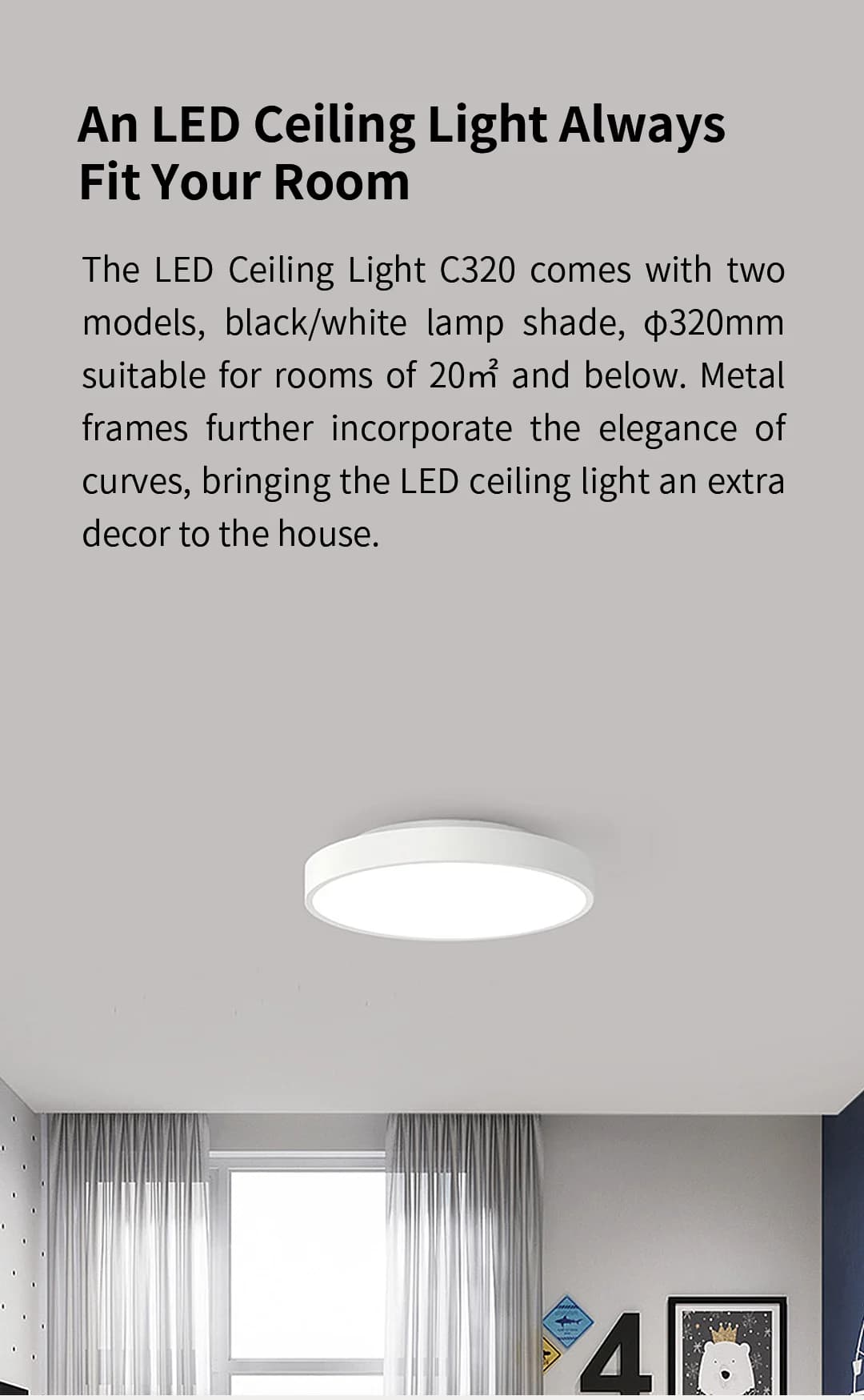 Yeelight Smart LED Ceiling Light PRO C320 Global Edition Wifi connection 2700-6500K voice control suitable for Homekit and other - 2