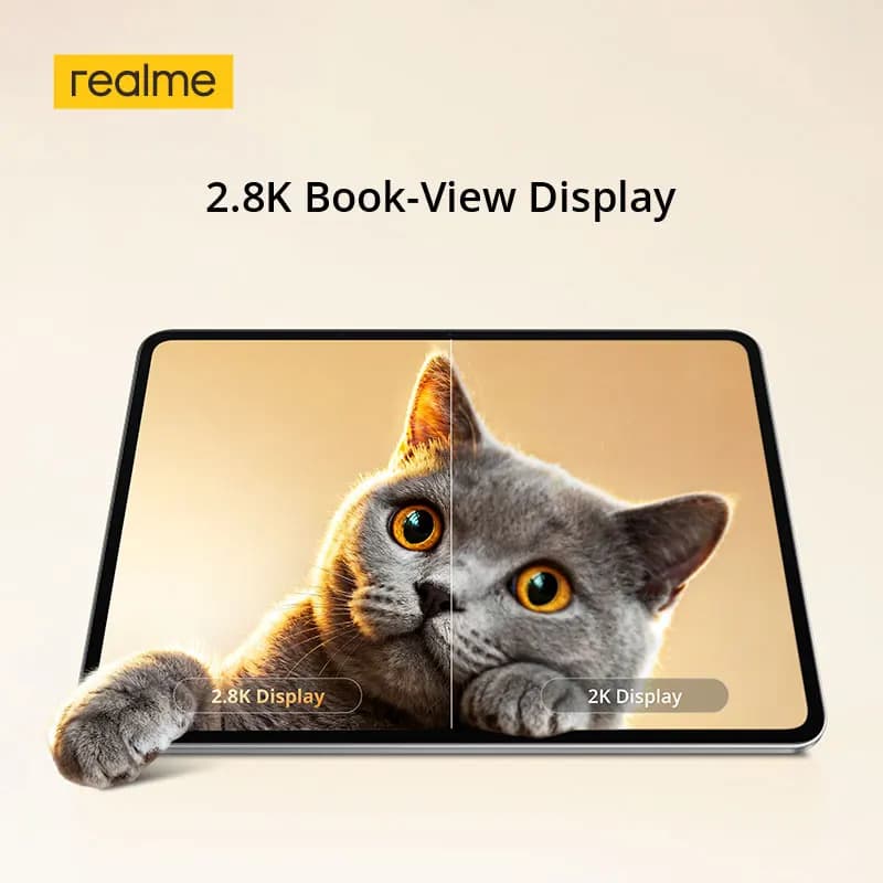 New Tablet realme Pad 3 5G 256GB 11.61" 120Hz LCD Display Dimensity 7300-Max Chipset 12200mAh Battery 45W Charge 2.8K Book-View - 4