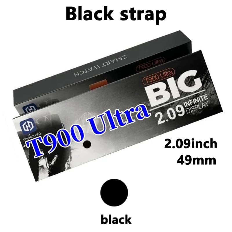 ساعة ذكية أصلية T900 Ultra كبيرة، شاشة 2.09 بوصة، مكالمات بلوتوث، سلسلة IWO 8، مناسبة للرجال والنساء، متوافقة مع IOS وأندرويد - 5