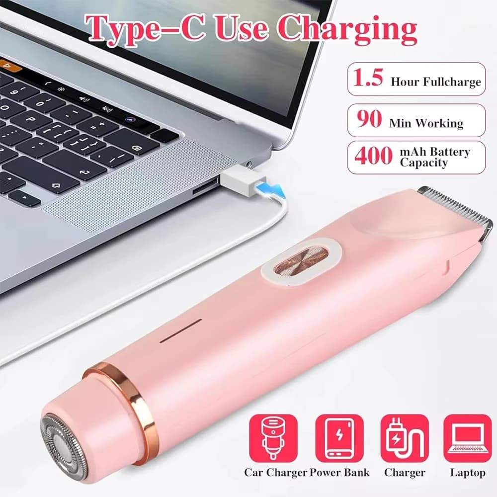 Body Epilator for Woman Female Electric Shaver Razor Face Facial Mustache Leg Body Underarm Bikini Electric Hair Remover Trimmer - 6