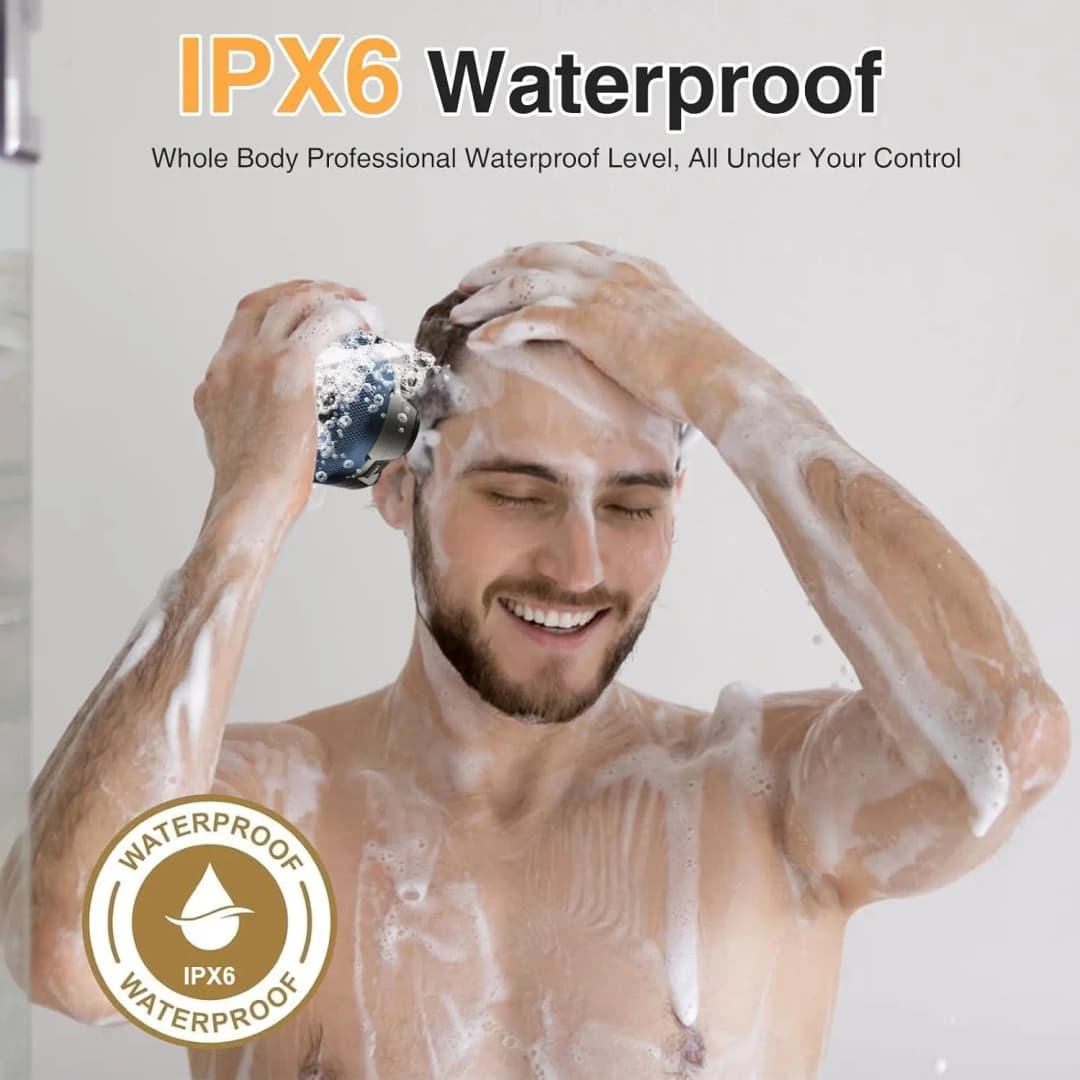 ماكينة حلاقة كهربائية للرأس للرجال الصلع 6D شفرة مغناطيسية قابلة للشحن بشاشة LED مقاومة للماء لتشذيب اللحية وقص الشعر - 4