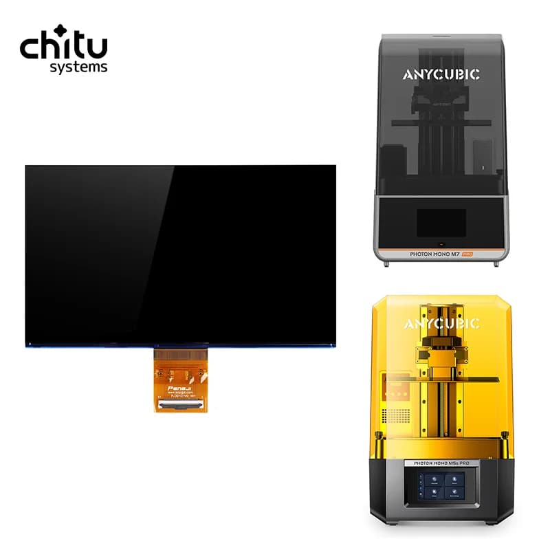 شاشة LCD أحادية اللون أصلية Anycubic Photon Mono M5s Pro / Mono M7/ M7 Pro مقاس 10.1 بوصة بدقة 14K قطعة غيار للطابعة ثلاثية الأبعاد
