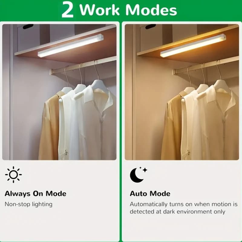 10-50cm Motion Sensor Light Night Wireless LED Lamp USB Battery Rechargeable Wall For Home House Room Bedroom Kitchen Lighting - 4