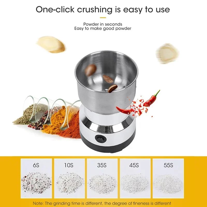Mini Electric Grinder 300ml Ultrafine Pulverizer for Baby Food Coffee Spice Pepper Grain Mill with 2/4 Blades Household Use - 3