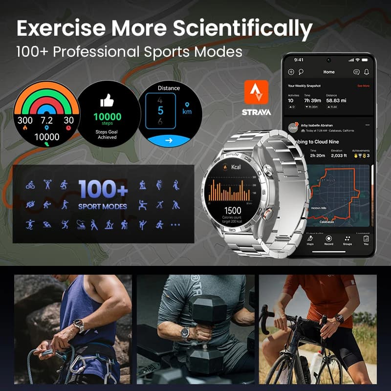HAYLOU Solar 5 Voice Calling Smartwatch 1.58'' AMOLED Display 60Hz Smart Watch 24H Health Monitoring Sports Smartwatch for Men - 5