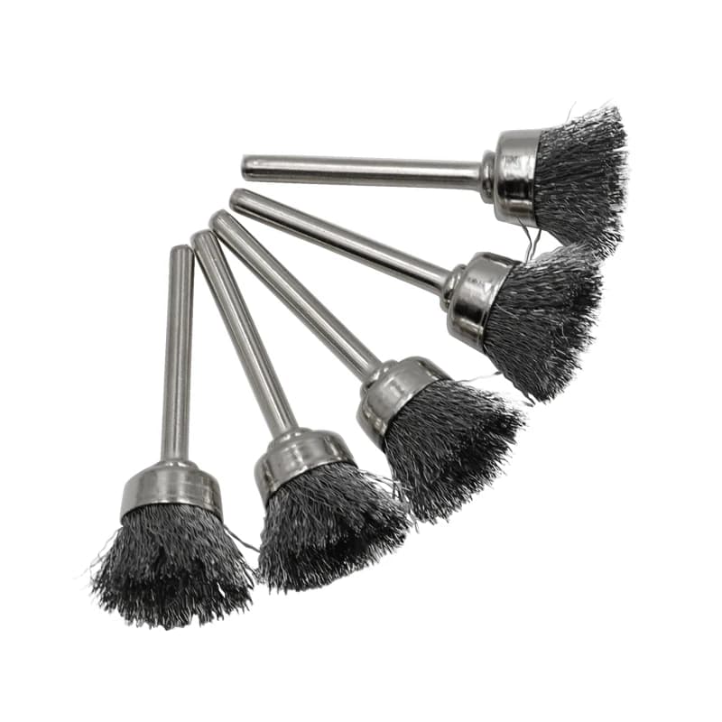 Wire Wheel Cup Brush Set Drill Polishing Dremel Tools 3mm Shank for Power Die Grinder Rotary Electric Abrasive Tool - 4