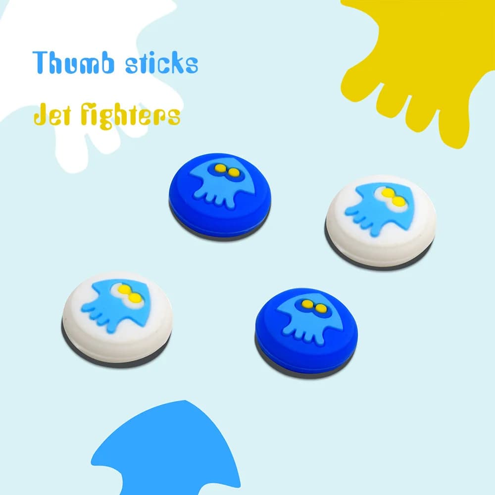 لطيف الكرتون سيليكون متحكم الأصابع xbox one قبضة غطاء المقود غطاء ل نينتندو سويتش Oled NS لايت Joy-Con تحكم Thumbstick - 2