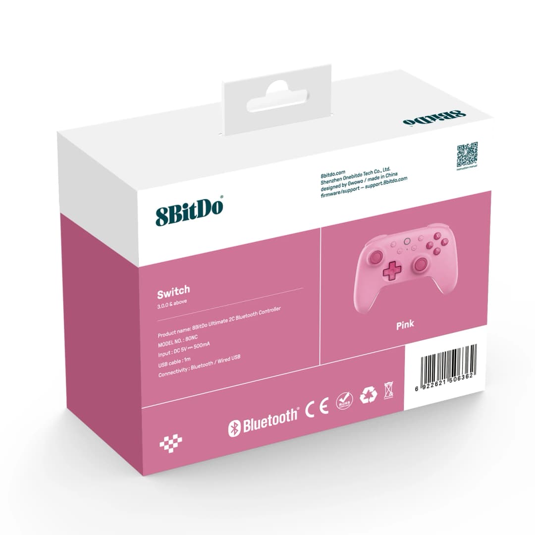 8BitDo Ultimate 2C Bluetooth Controller for Switch 2 Wireless Gamepad with Hall Effect Joystock for Nintendo Switch,OLED Console - 2