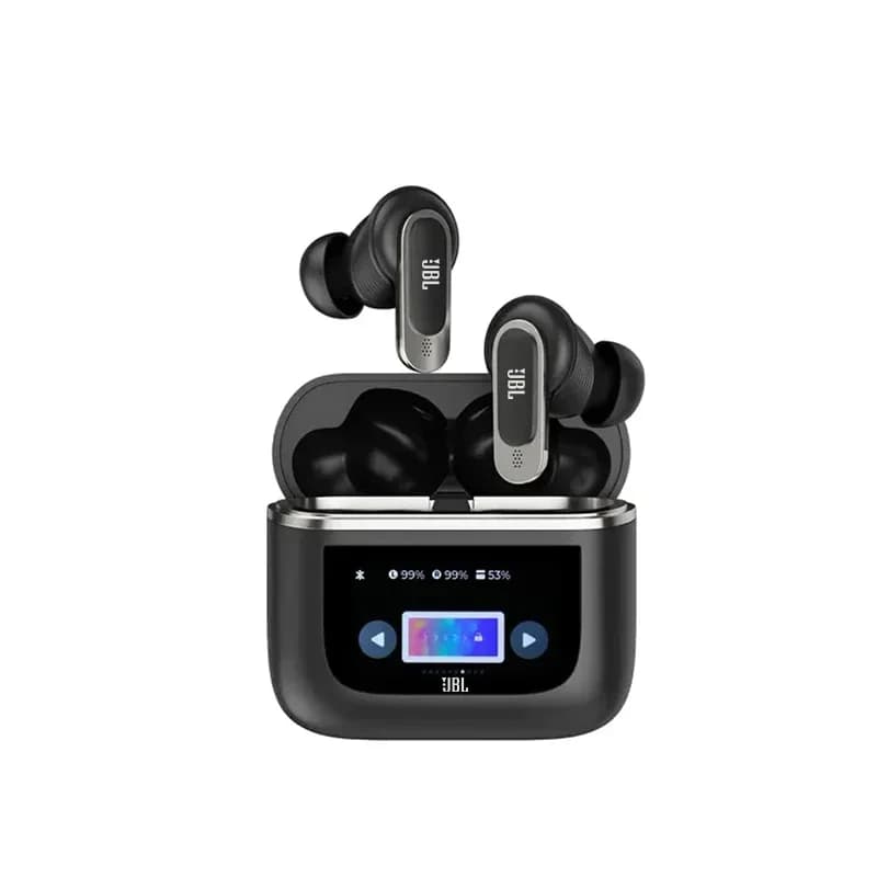 سماعات JBL تور برو 2 اللاسلكية الأصلية مع إلغاء الضوضاء وعلبة شاشة ذكية LED - 5