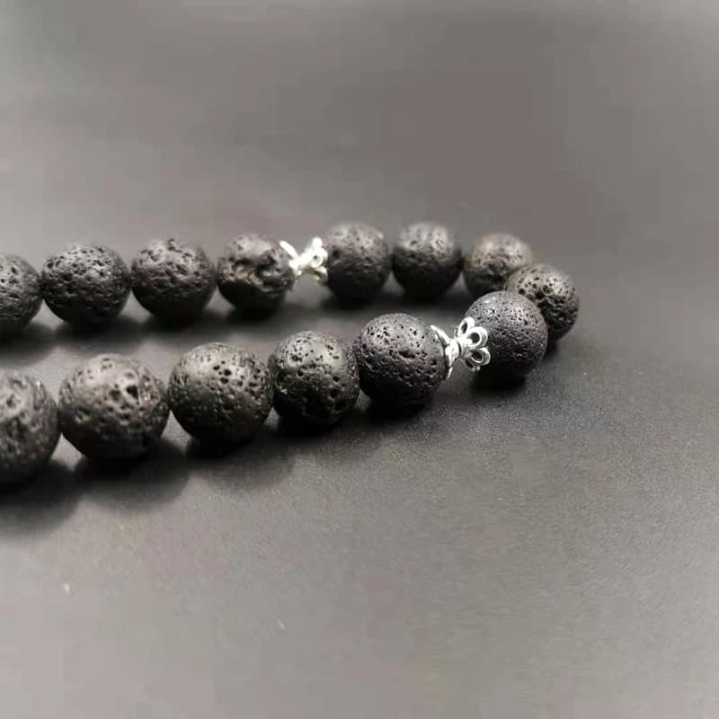 Tasbih Lava Bead Turkish Jewelry Bracelet Natural Volcanic Stone prayer beads Eid gift misbaha - 2