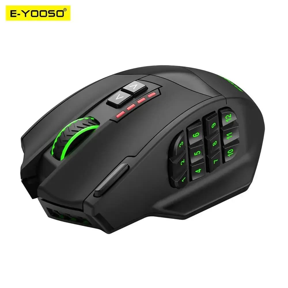 ماوس ألعاب E-YOOSO X-33 RGB USB 2.4G لاسلكي 16000 DPI 16 زر قابل للبرمجة ماوس بصري للكمبيوتر المحمول