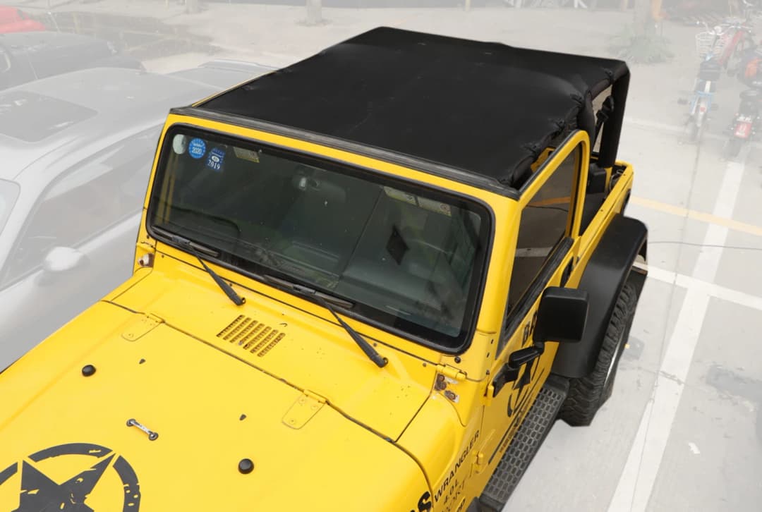 Leather Soft Roof Mesh Bikini Top Sunshade Cover UV Sun Insulated Net for Jeep Wrangler TJ 1997-2006 Car Exterior Accessories - 5