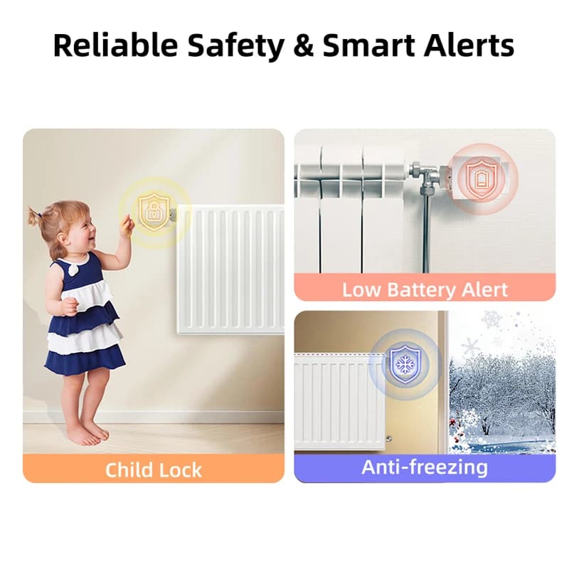 EZAIOT سمارت تويا واي فاي/ZigBee3.0 مشغل المبرد TRV مبرمج ترموستات تطبيق تحكم عن بعد بدرجة الحرارة أليكسا جوجل - 6