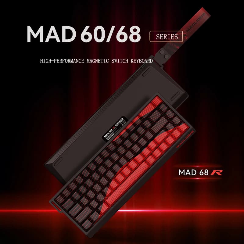 لوحة مفاتيح FGG MADLIONS MAD60/68 HE مغناطيسية للألعاب، لوحة مفاتيح ميكانيكية للألعاب، هدية عيد ميلاد للأولاد
