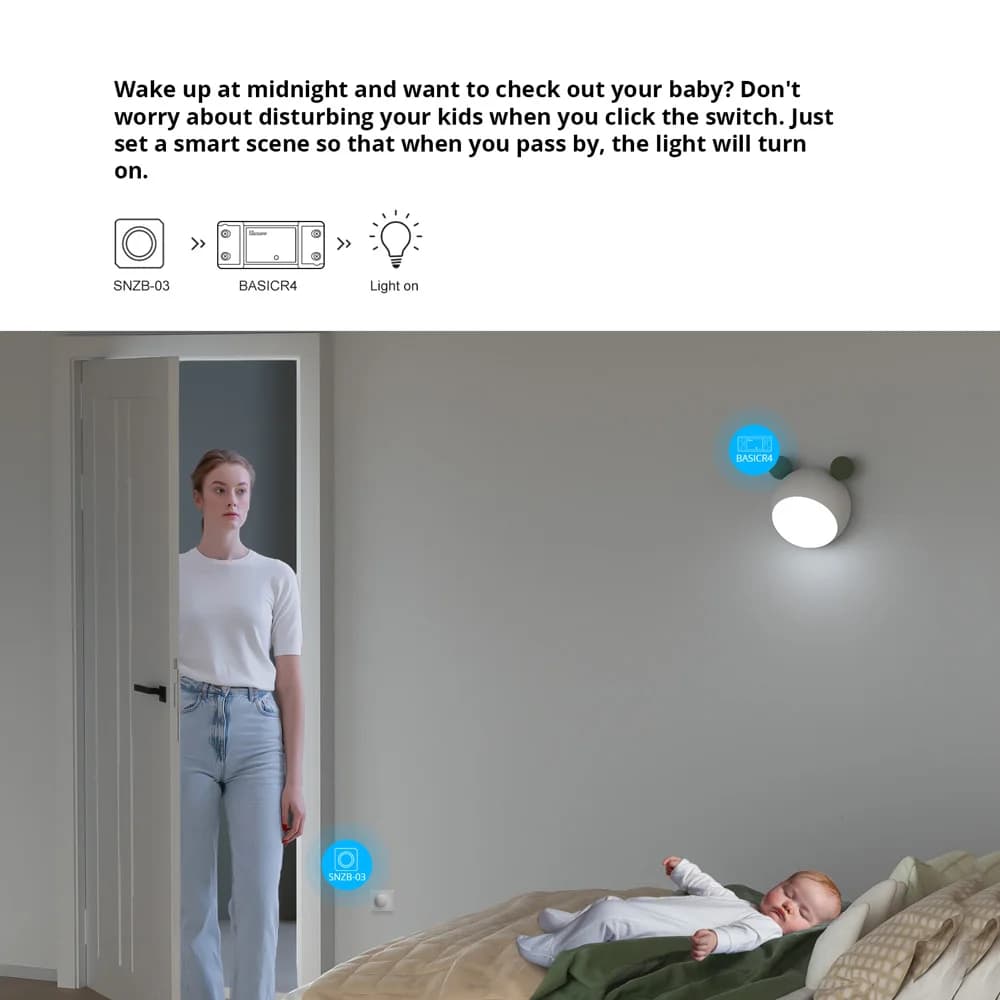 SONOFF BASICR4 Wi-Fi Smart Switch ESP32 Chip Reliable Safe Magic Switch Mode eWeLink Remote Control Works with Alexa Google Home - 6
