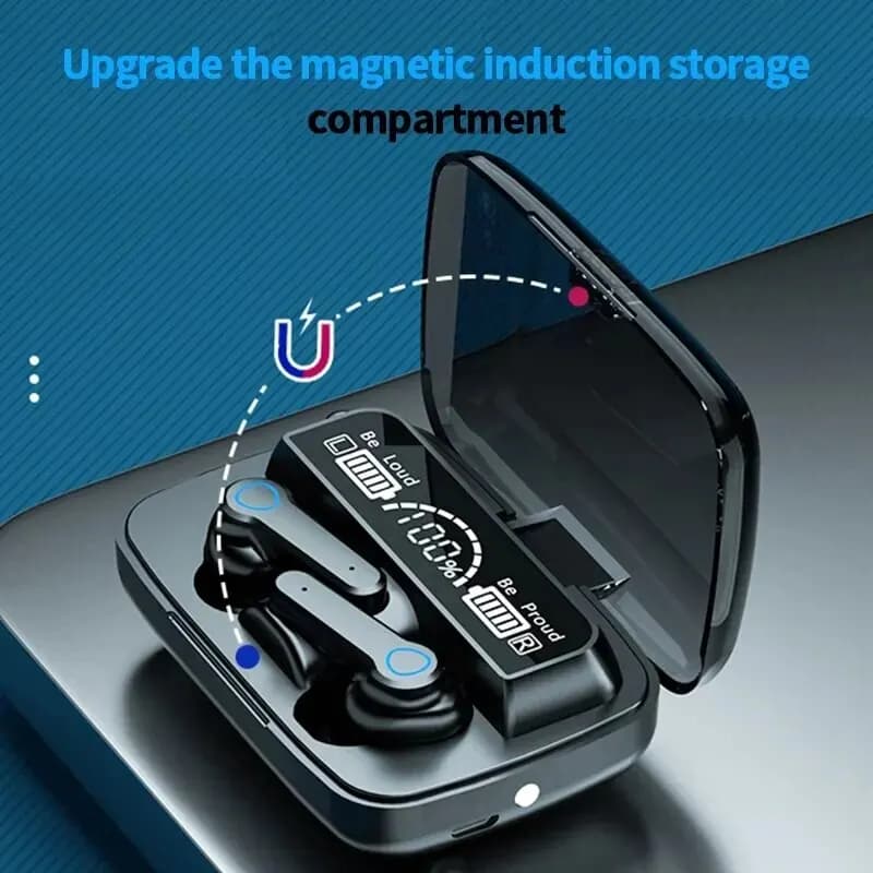 M19 Bluetooth Headset Wireless Tws Gaming Support Noise-cancelling Touch In-ear Mini Emergency Power Bank Headset - 2