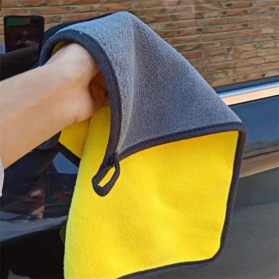 1/2/6Pcs Microfiber Car Cleaning Towels Car Wash Drying Cloth Hemming Microfiber Towel Care Wash Cloth Car Detailing Accessories - 2