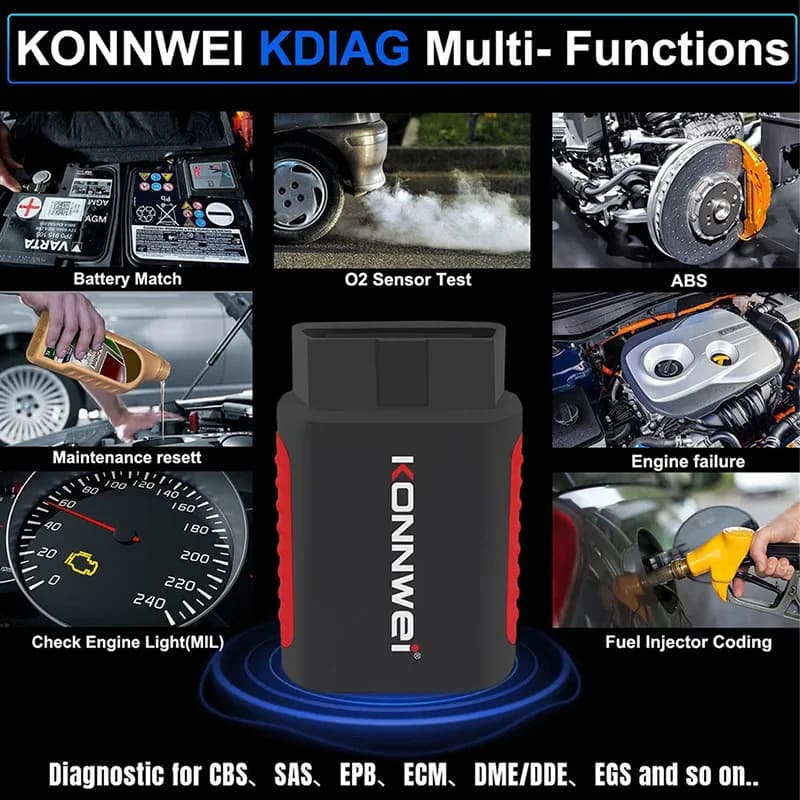 2026 KONNWEI KDIAG Full System Auto Scanner Reset SAS EPB Service ECU Programmer OBD OBD2 Car Diagnostic Tool pk Thinkdiag MINI - 3