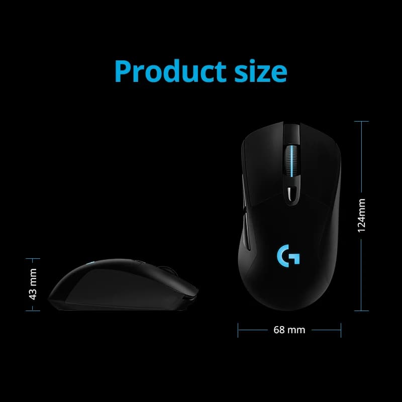 فأرة الألعاب اللاسلكية Logitech G703 LIGHTSPEED بمستشعر HERO 25K ودقة 25600 DPI وإضاءة LIGHTSYNC RGB، إصدار الألعاب الإلكترونية - 6