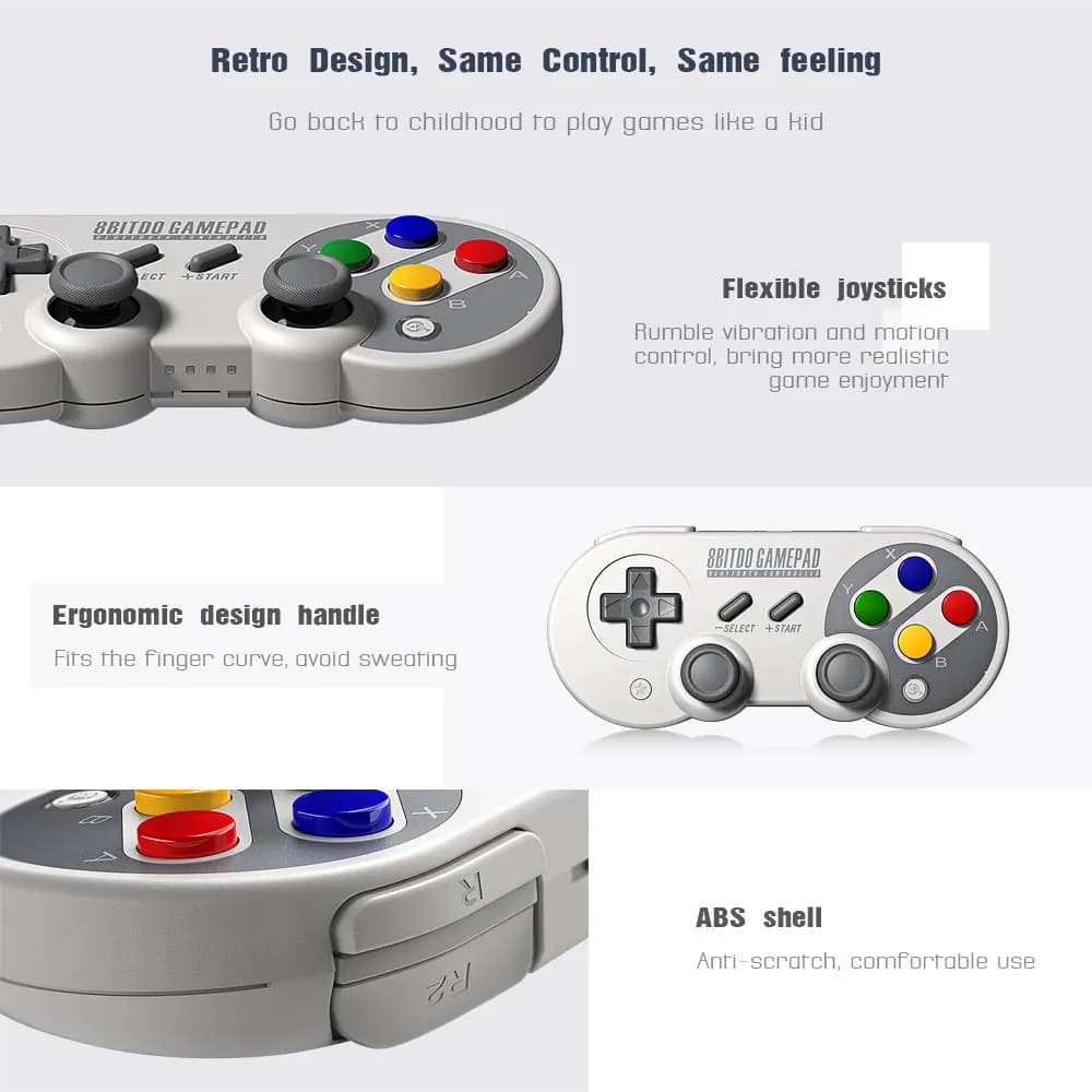 8BitDo SF30 Pro SN30 Pro يد تحكم بلوتوث لاسلكية لWindows أندرويد macOS نينتندو سويتش Steam بعصا تحكم - 3