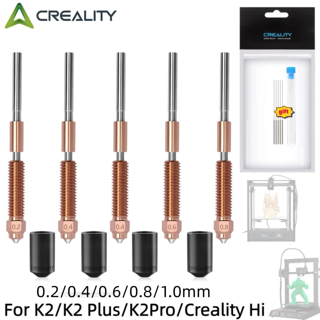 Creality K2 Plus Nozzles 0.2/0.4/0.6/0.8/1.0mm Quick-Swap 3D Printer Nozzle  for 3D Printer K2 Plus, Creality Hi Combo