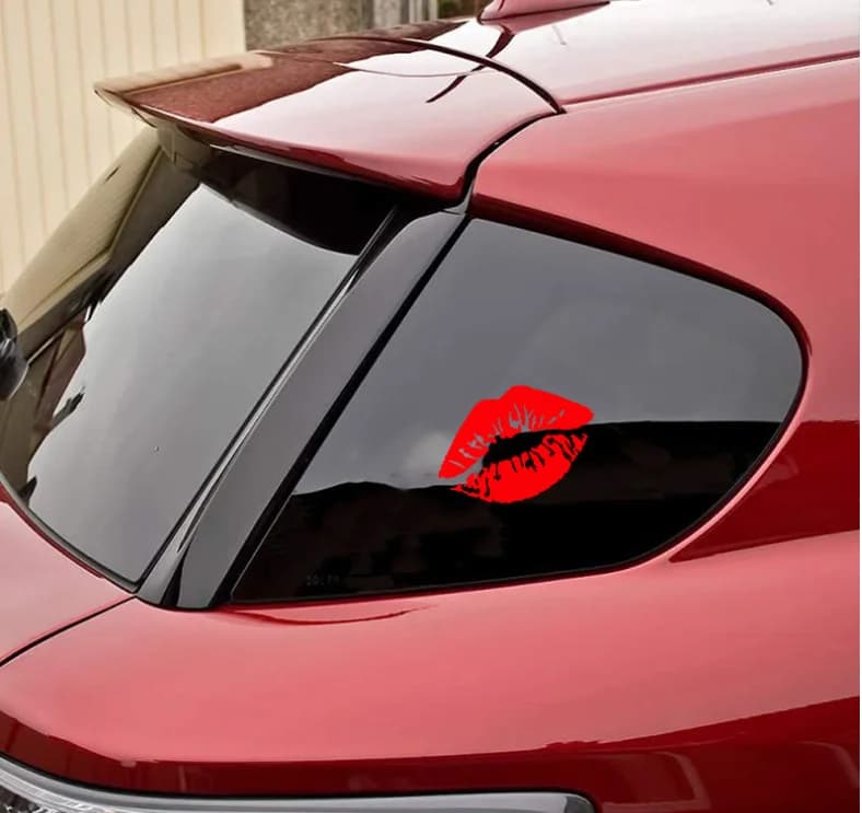 Car Sticker Kiss Lips Car Body Windows Bumper Windshield Car Motorcycle Decoration Waterproof Automobiles Decoration Accessories - 3