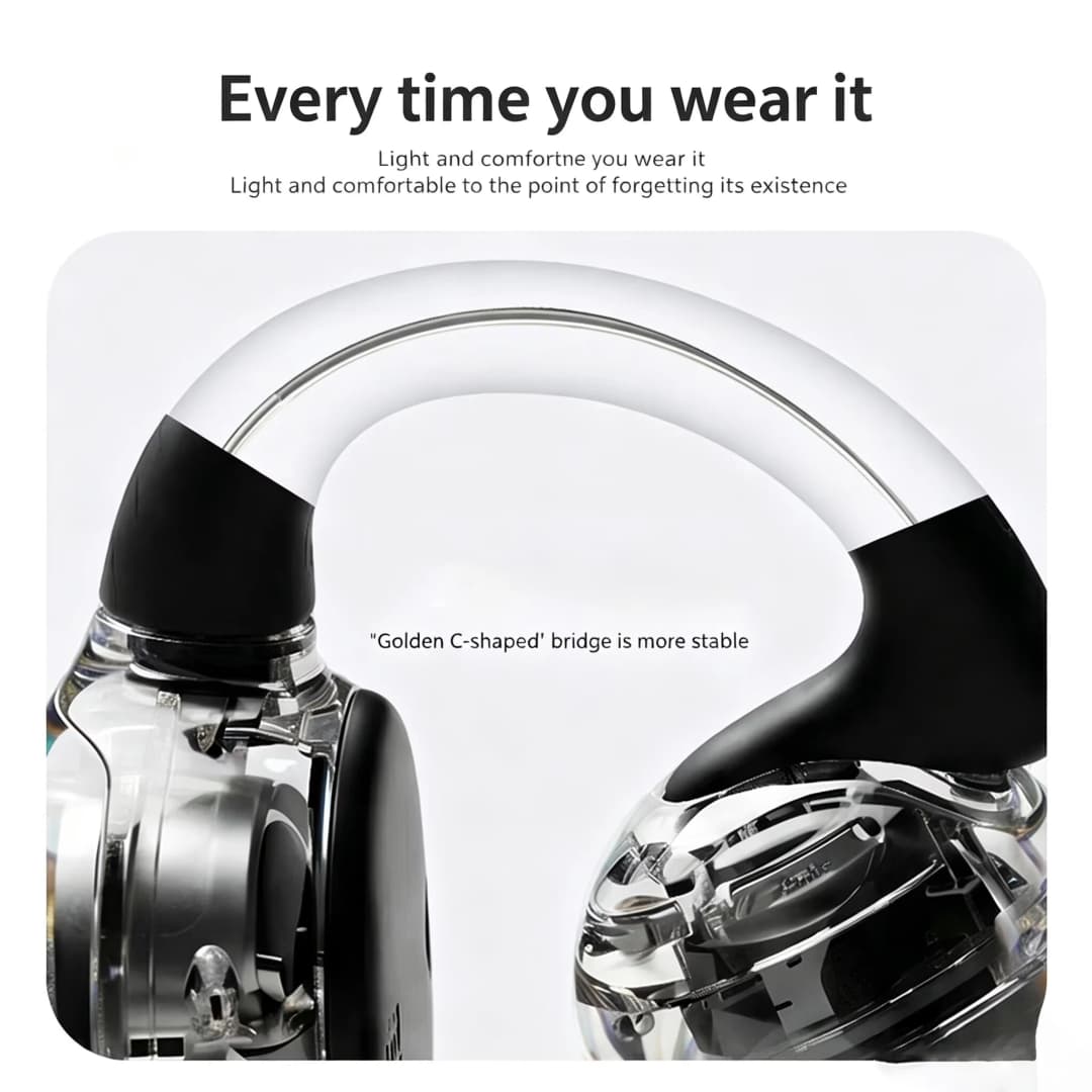سماعات أذن بلوتوث لاسلكية من JBL SoundGear Clips، مفتوحة الأذن، مع ميكروفون واضح، باس عميق، مقاومة للعرق IP54، مثالية للرياضة والجري - 4