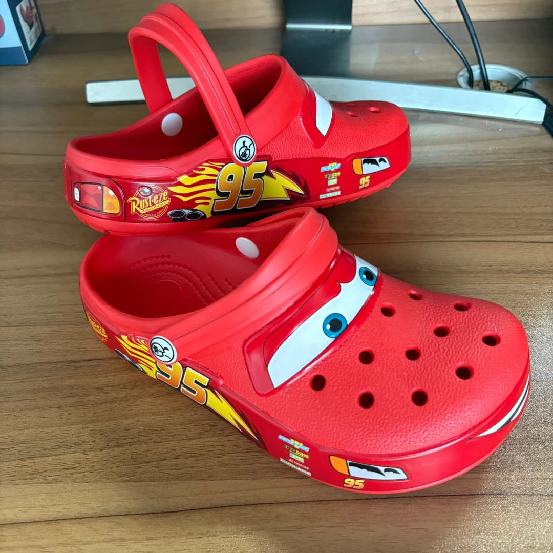 New Disney McQueen Pix Cartoon Solid Color Waterproof Anti Slip Hole Outdoor Sandals Casual Sandals Adult Anime Accessories - 5