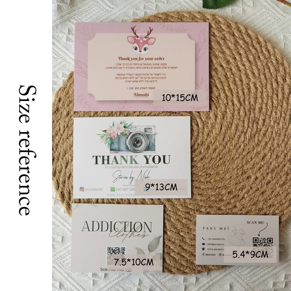 Custom Cards Thank You Cards Custom Business Card Packaging For Small Businesses Wedding invitations Postcards Personalized logo - 3