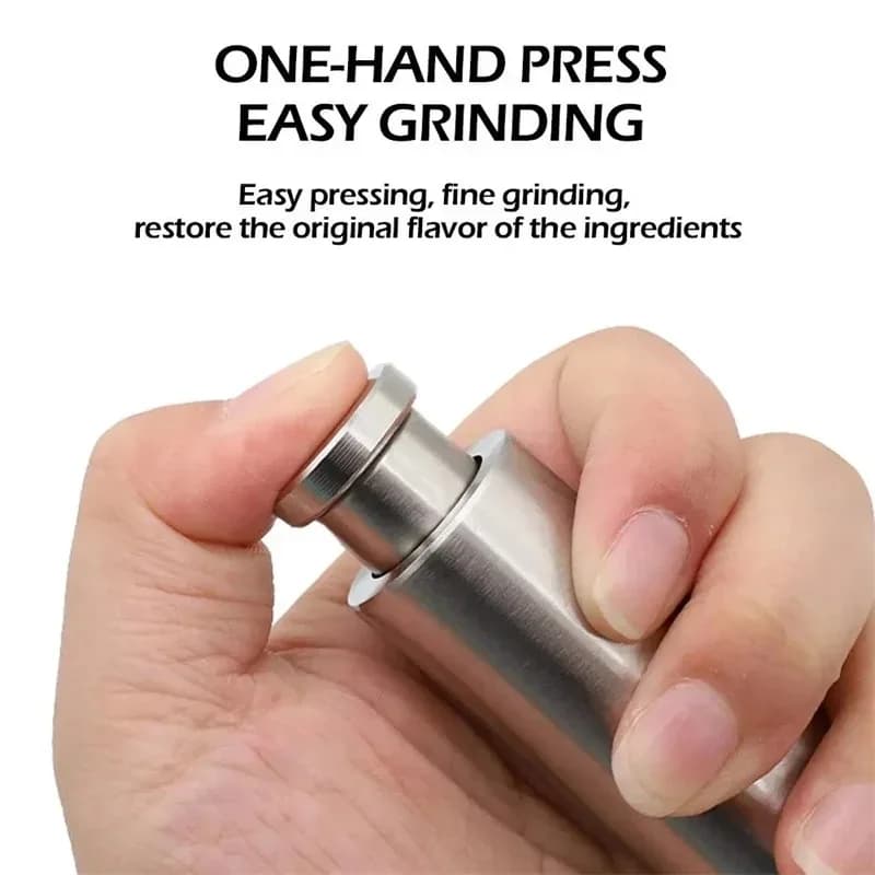 Manual Salt and Pepper Grinder ,Household Sea Salt Ginder,Creative Stainless Steel SpiceGrinder,Manual Sea Salt Mi - 2