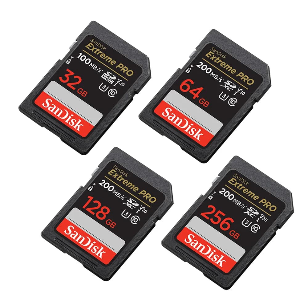 SanDisk Ultra/Extreme/Extreme PRO SD Card 32GB Class10 SDHC Flash Memory Card 64GB 128GB 256GB SDXC C10 SD Cards U3 V30 4K UHD