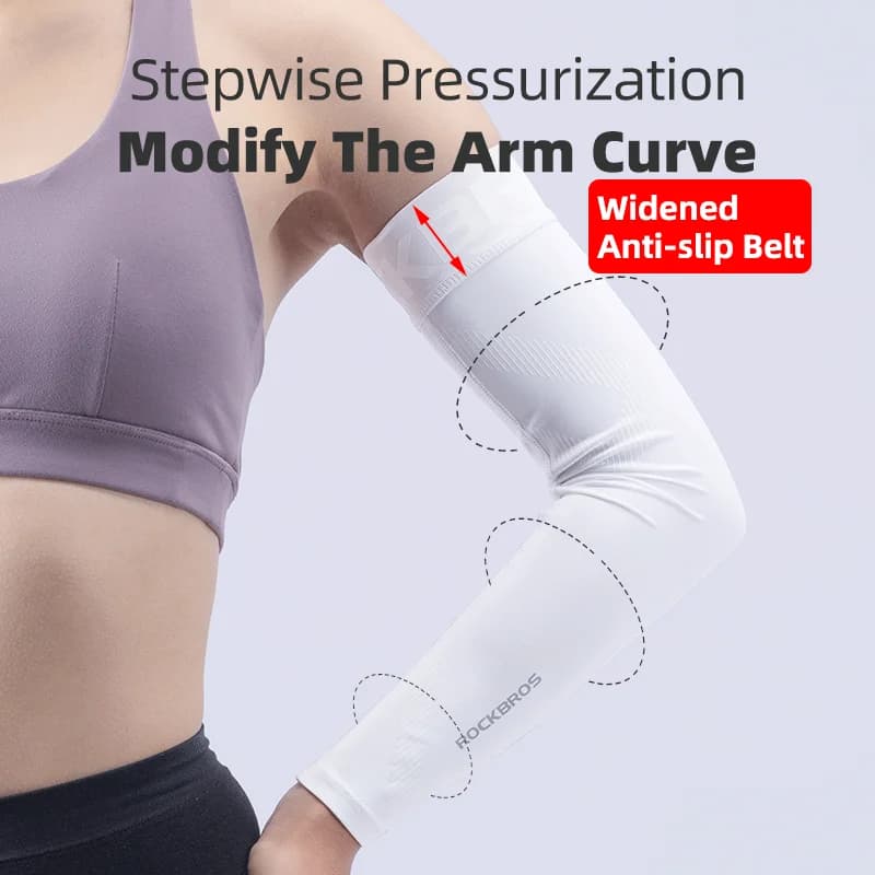 ROCKBROS  Arm Sleeve Breathable Quick Dry UV Protection Cycling Sport Sleeve Ice Fabric Sunscreen Sports Wear Fitness Arm Sleeve - 6